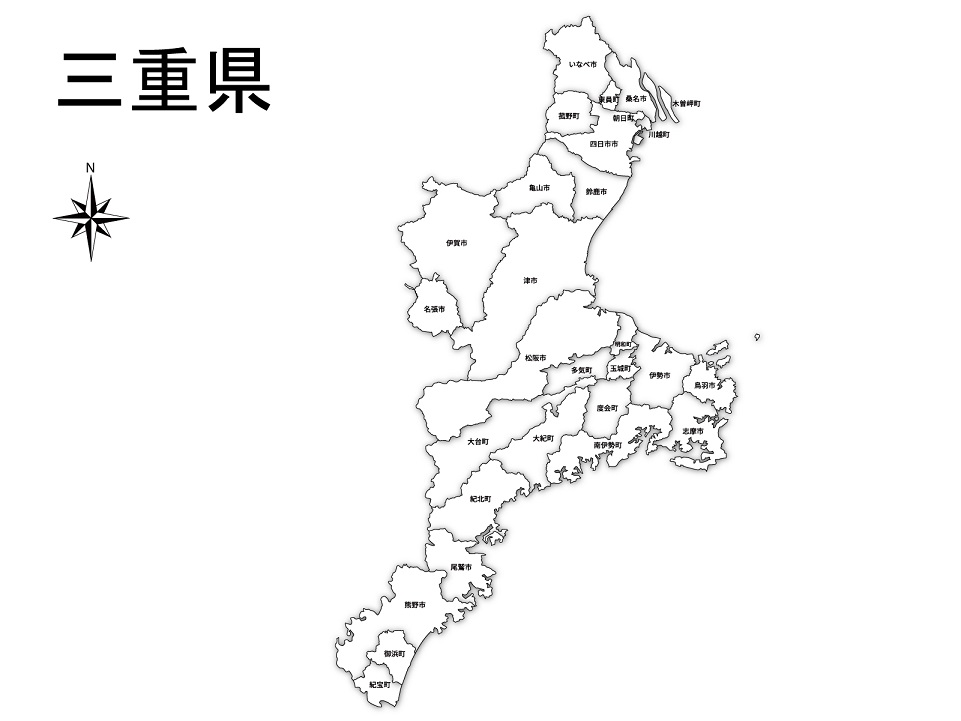 三重県の地図の画像