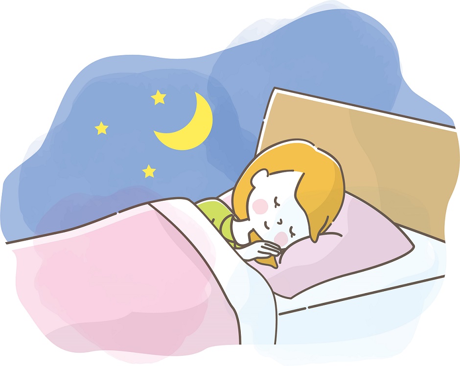 気持ちよさそうに眠っている少女