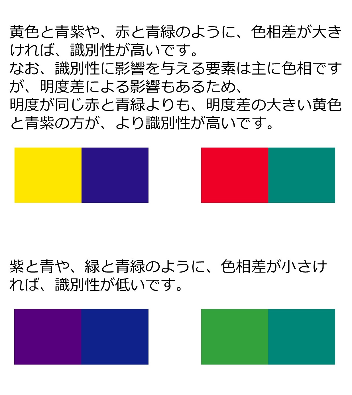 彩度が示す心理効果の説明